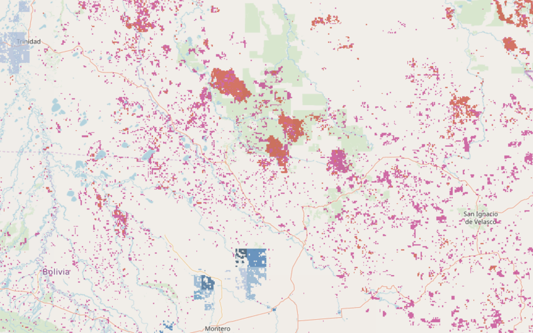 mapa deforestace